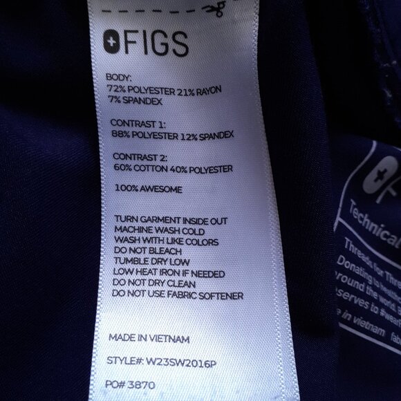 Figs Women's Zamora Jogger Scrub Pants in Purple Shadow Size XLP Petite - Picture 8 of 9